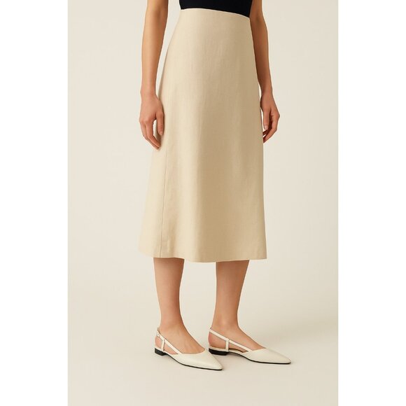 Everlane Women’s Size 9 White Leather Pointed Toe Slingback Flats Minimalist - Picture 2 of 13